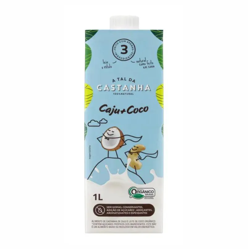 LEITE VEGETAL CAJU + COCO A TAL DA CASTANHA 1L