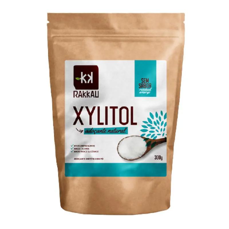 KIT 3X: XYLITOL ADOçANTE NATURAL RAKKAU 300G