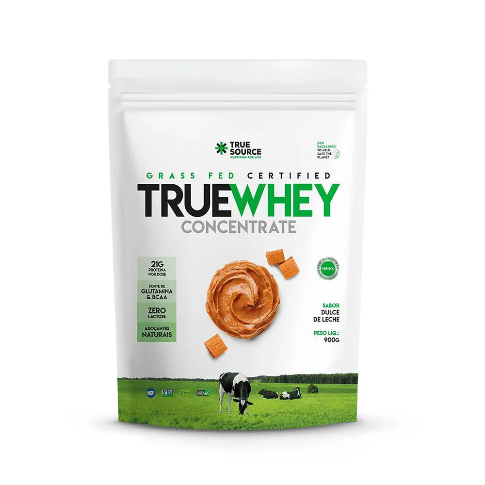 Proteína True Source True Concentrate Zero Lactose Dulce de Leche 900g