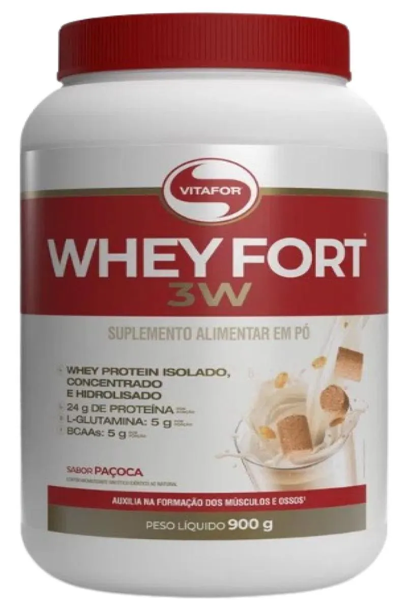 WHEY FORT 3W PAçOCA VITAFOR 900G