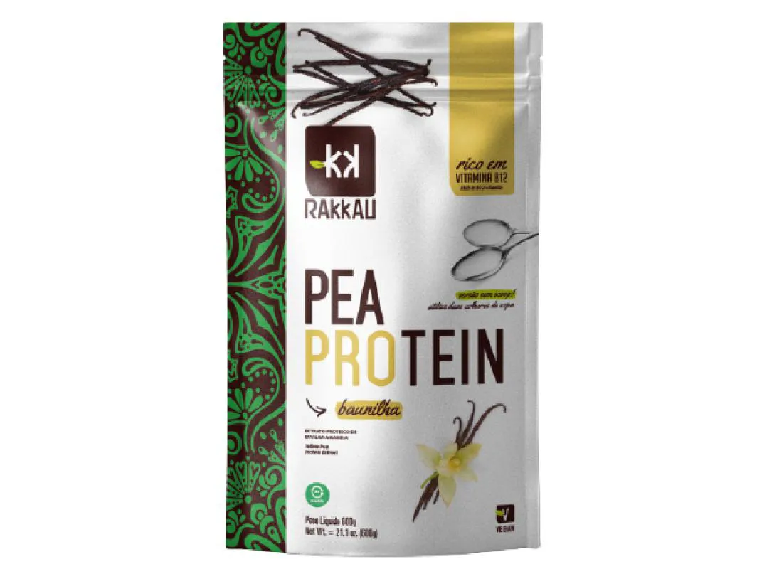 Proteína de Ervilha Rakkau Pea Protein Baunilha 600g