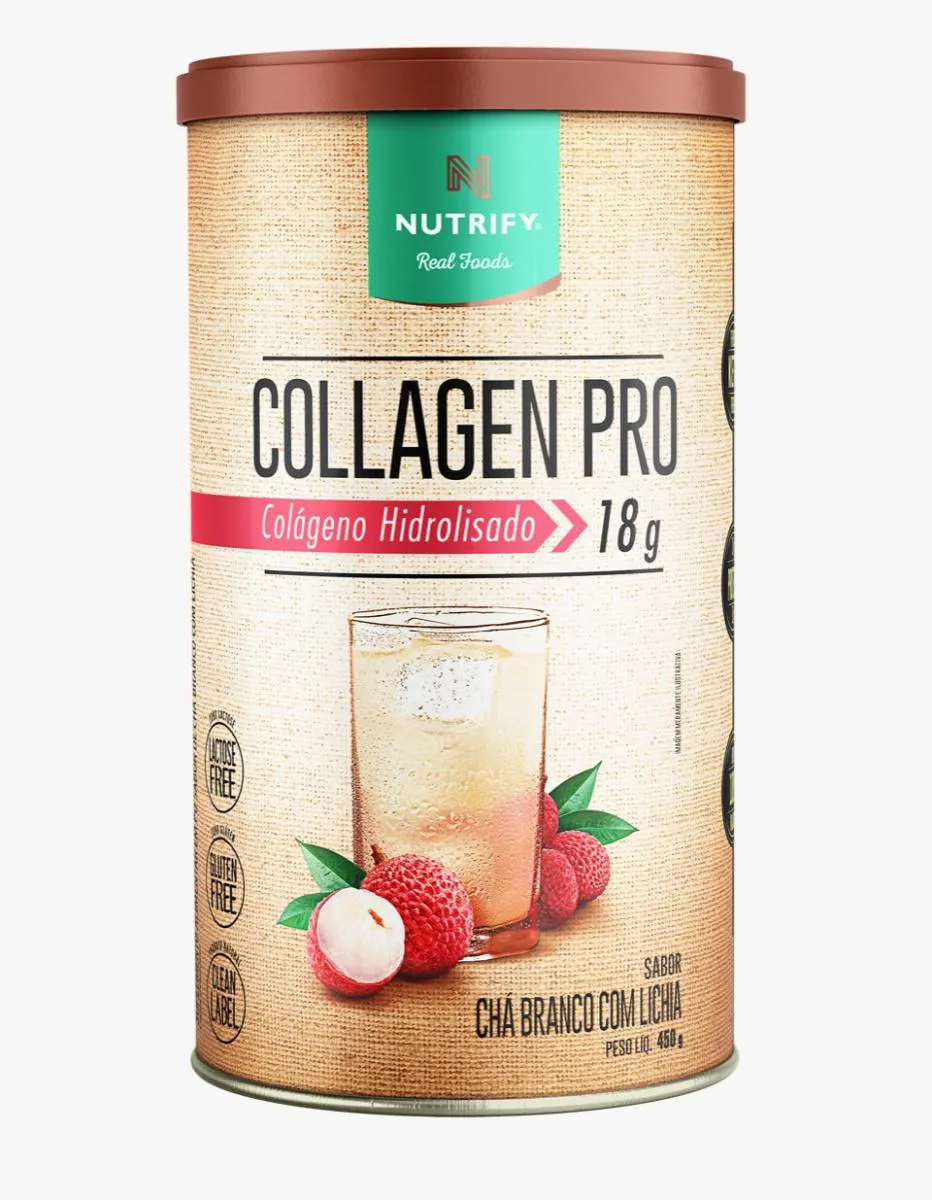 COLLAGEN PRO CHá BRANCO COM LICHIA NUTRIFY 450G
