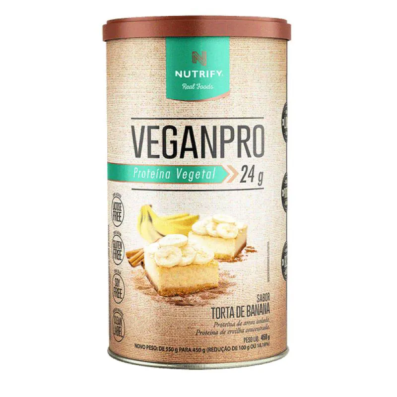 PROTEíNA VEGANA VEGANPRO TORTA DE BANANA NUTRIFY 450G