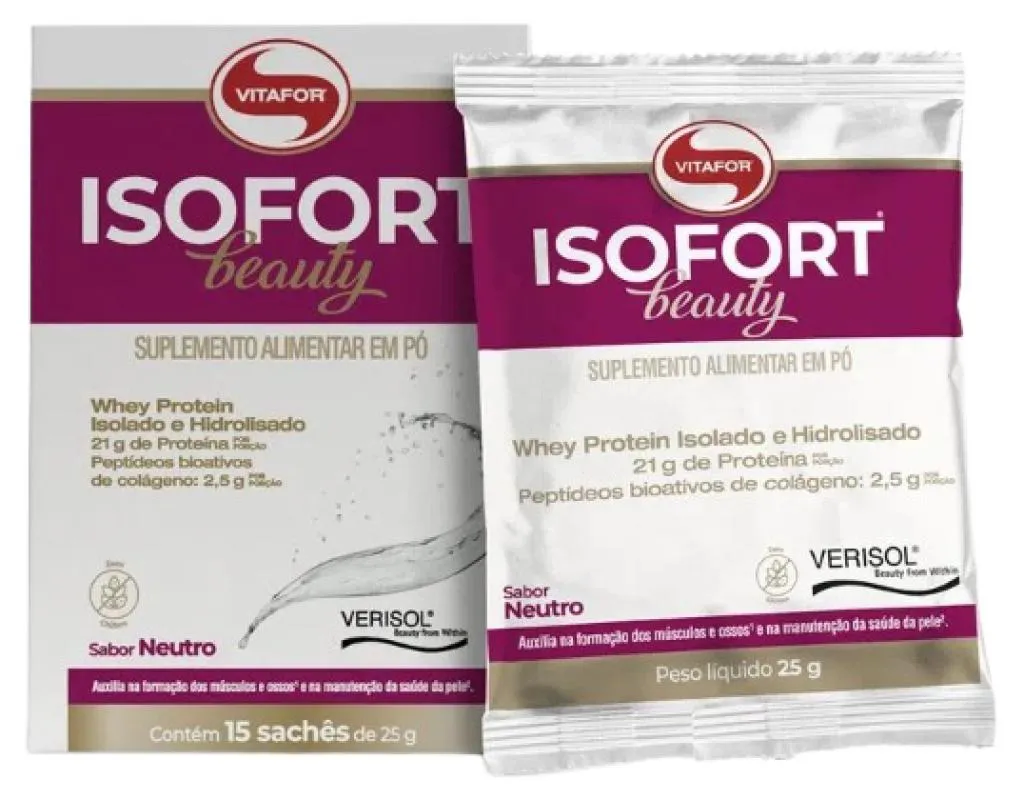 ISOFORT BEAUTY WHEY PROTEIN NEUTRO 25G VITAFOR 15 SACHêS