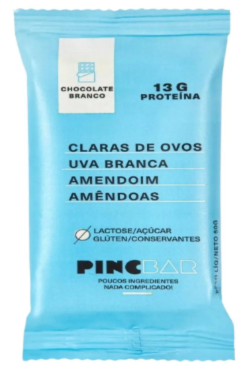 Kit Barra de Proteína Pincbar Chocolate Branco Sem Açúcar 50g 6 unidades