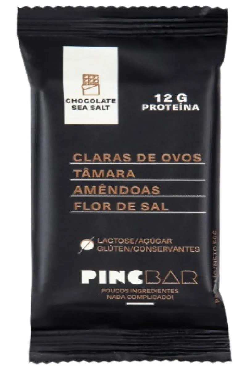 Kit Barra de Proteína Pincbar Chocolate Sea Salt Sem Açúcar 50g 6 unidades