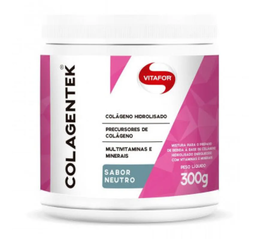 COLAGENTEK COLáGENO COM MULTIVITAMINAS E MINERAIS SABOR NEUTRO VITAFOR 300G