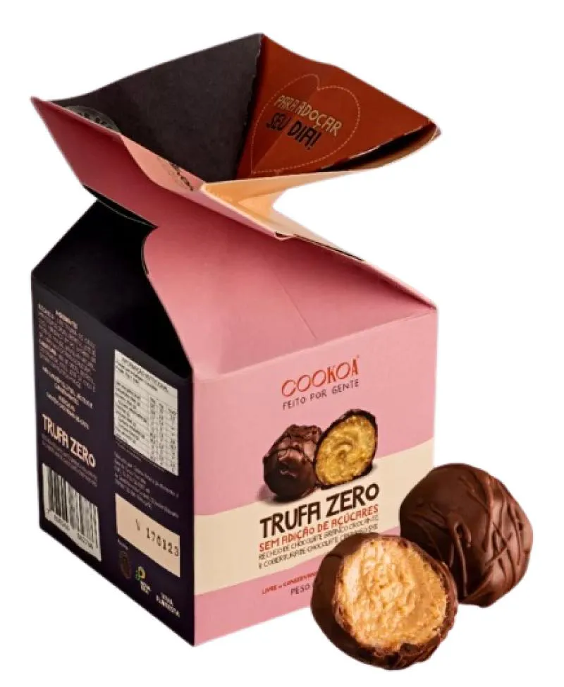 KIT 2X: TRUFA ZERO COM GANACHE BRANCO COOKOA 135G