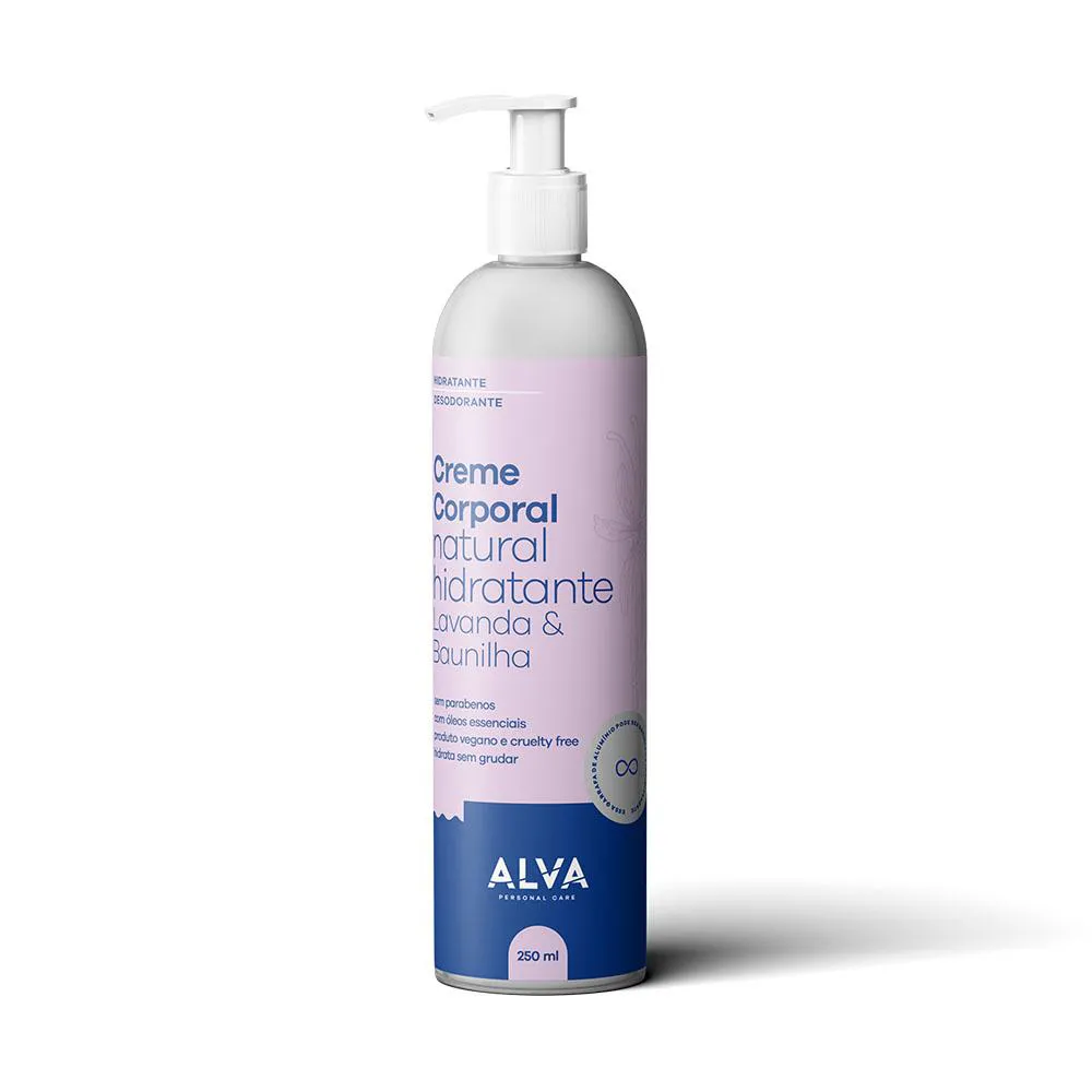 LOçãO HIDRATANTE CORPORAL LAVANDA E BAUNILHA ALVA 250ML