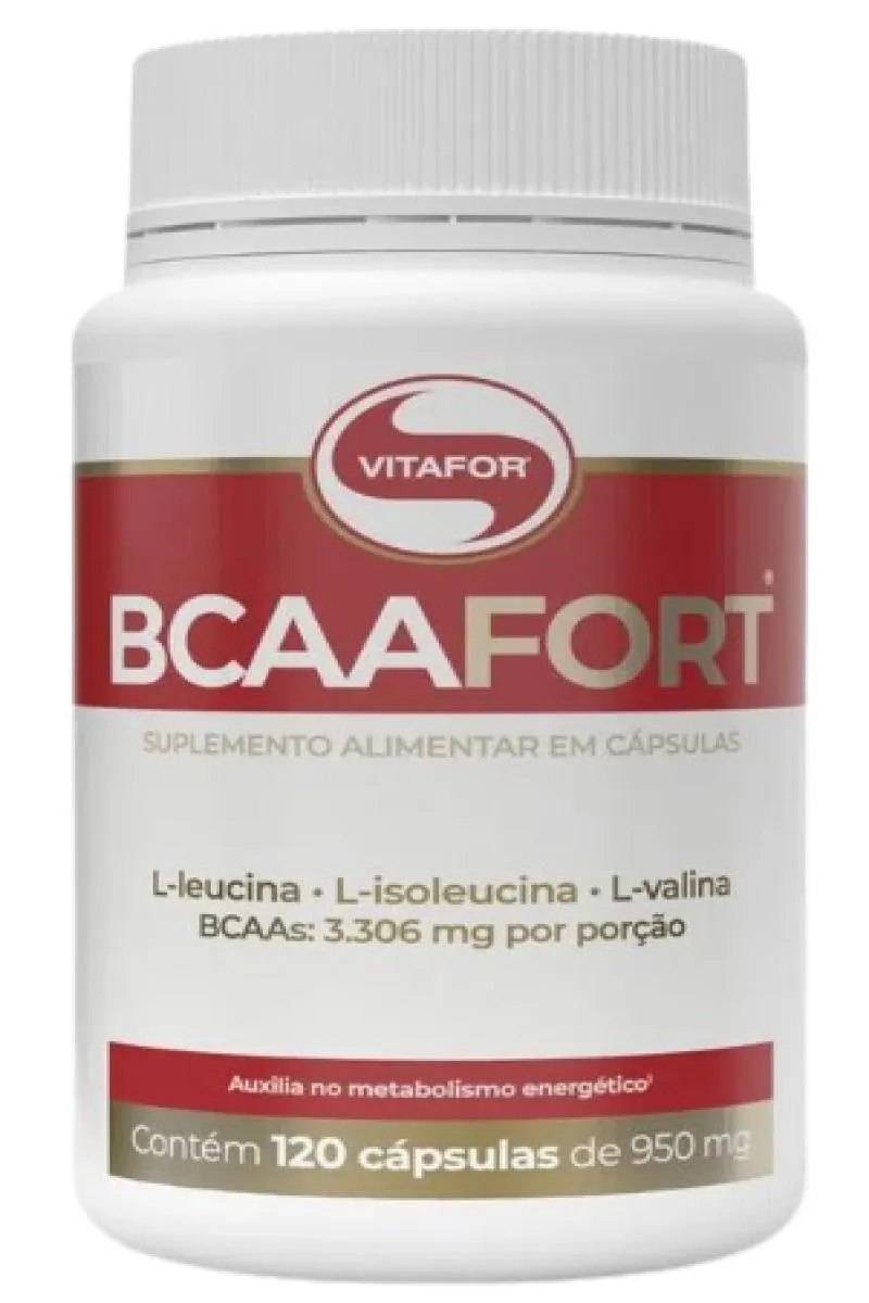 KIT 2X: BCAA FORT 950MG VITAFOR 120 CáPSULAS