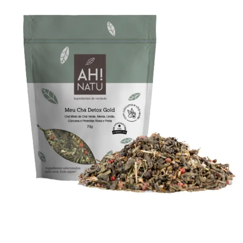 KIT 3X: MEU CHá DETOX GOLD DETOXIFICANTE AH! NATU 70G
