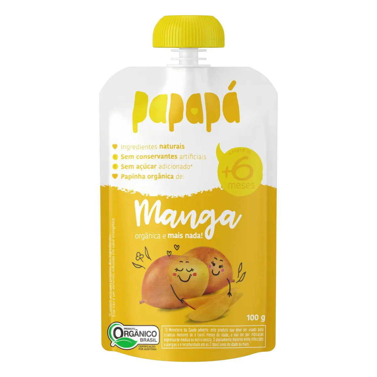 KIT 2X: PAPINHA ORGâNICA DE MANGA PAPAPá 100G