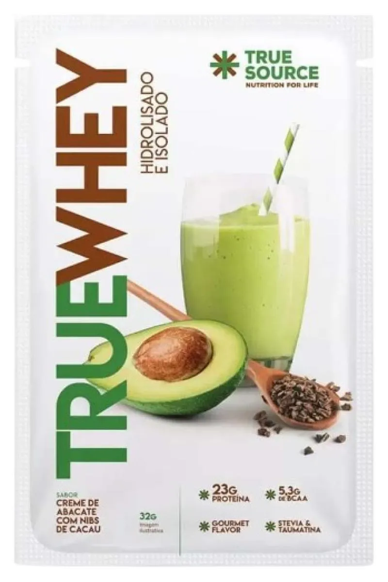 Kit Whey Protein True Source True Whey Creme de Abacate Sachê 34g 6 unidades