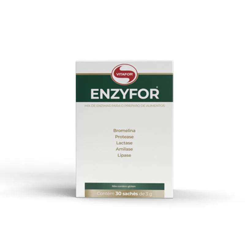 KIT 2X: ENZYFOR MIX ENZIMAS DIGESTIVAS 3G VITAFOR 30 SACHêS