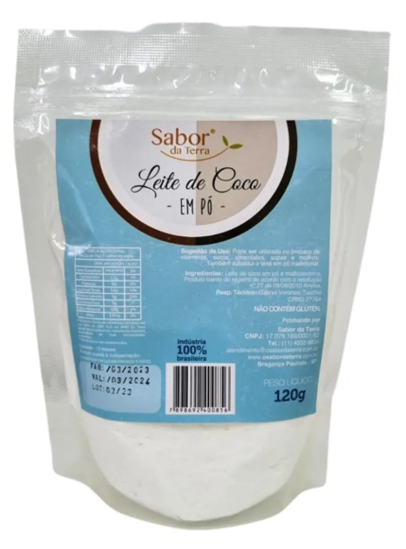 LEITE DE COCO EM Pó SABOR DA TERRA 120G