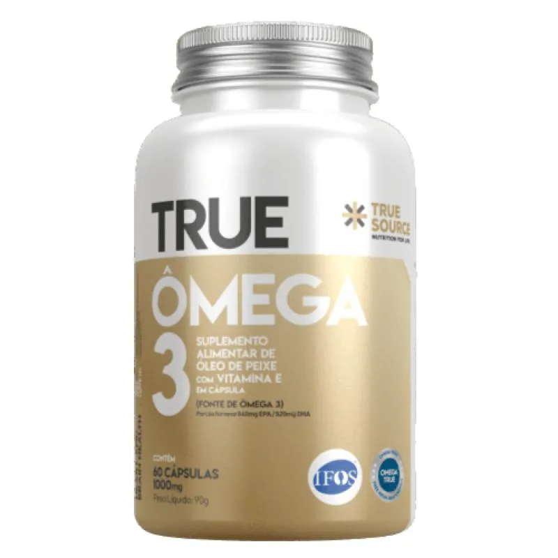 KIT 2X: ÔMEGA 3 COM VITAMINA E 1000MG TRUE SOURCE 60 CáPSULAS