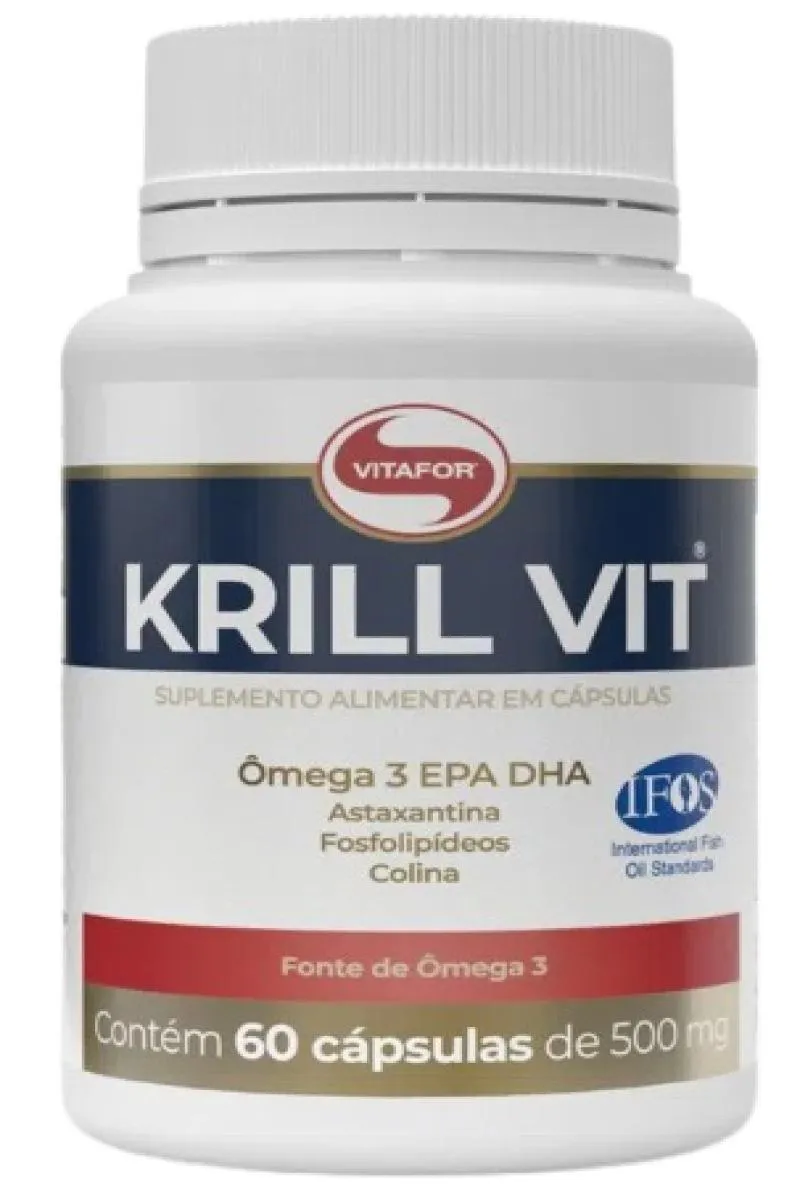 KIT 2X: ÓLEO DE KRILL 500MG VITAFOR 60 CáPSULAS