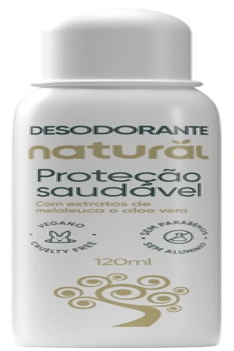 DESODORANTE NATURAL COM EXTRATOS DE MELALEUCA E ALOE VERA 120ML
