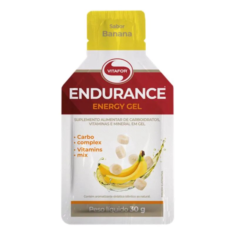KIT 3X: ENDURANCE ENERGY CARBOIDRATO GEL BANANA VITAFOR 30G