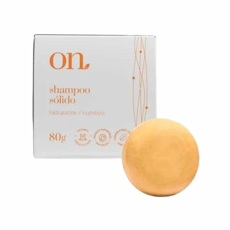 SHAMPOO EM BARRA SóLIDO HIDRATANTE E NUTRITIVO NATURAL 80G