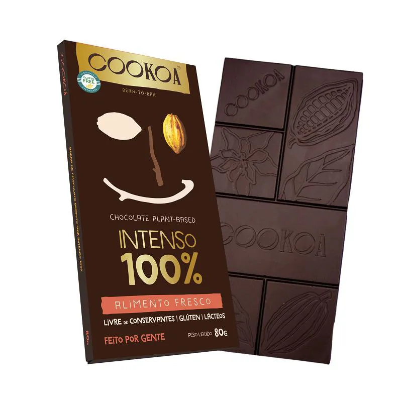 CHOCOLATE INTENSO 100% CACAU VEGANO COOKOA