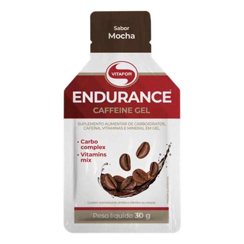 Kit Termogênico em Gel Endurance Caffeine Carbo Vitafor Mocha 30g 2 Sachês 