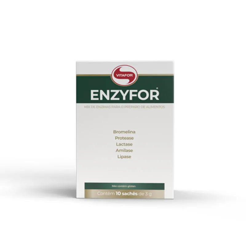 KIT 2X: ENZYFOR MIX ENZIMAS DIGESTIVAS 3G VITAFOR 10 SACHêS
