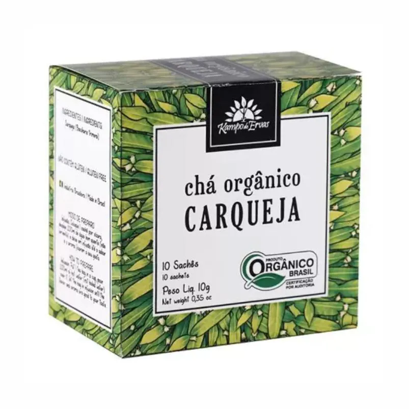 KIT 3X: CHá DE CARQUEJA ORGâNICO KAMPO DE ERVAS 10 SACHêS