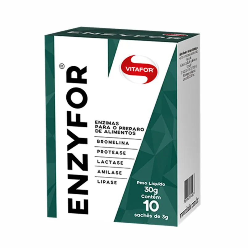 ENZYFOR MIX DE 5 ENZIMAS DIGESTIVAS 3G VITAFOR 10 SACHêS