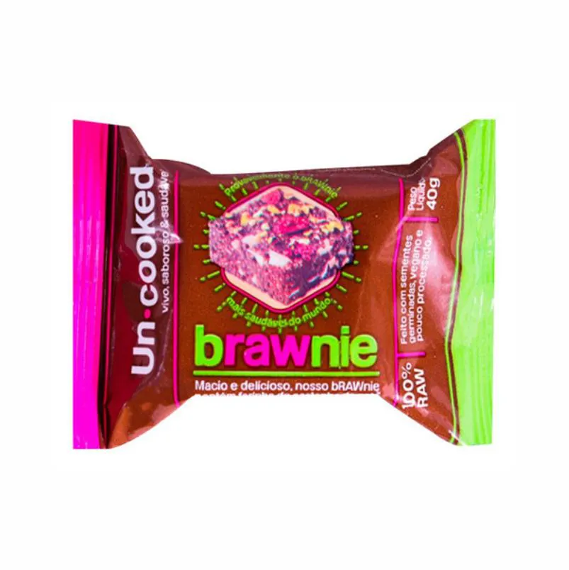 BRAWNIE SEM GLúTEN VEGANO UNCOOKED 40G