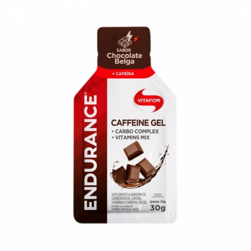 ENDURANCE CAFFEINE CARBOIDRATO EM GEL BROWN CHOCOLATE VITAFOR 30G