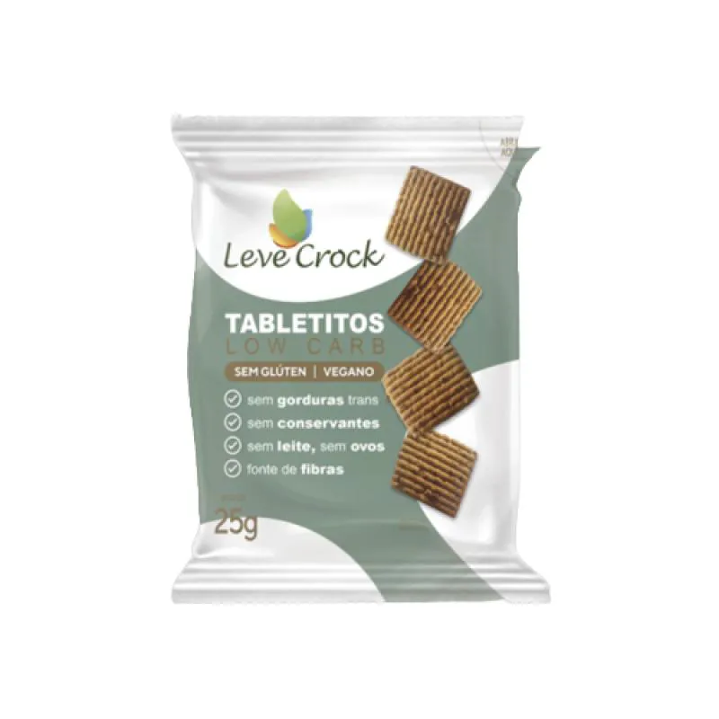 BISCOITO TABLETITO ORIGINAL LOW CARB LEVE CROCK 25G