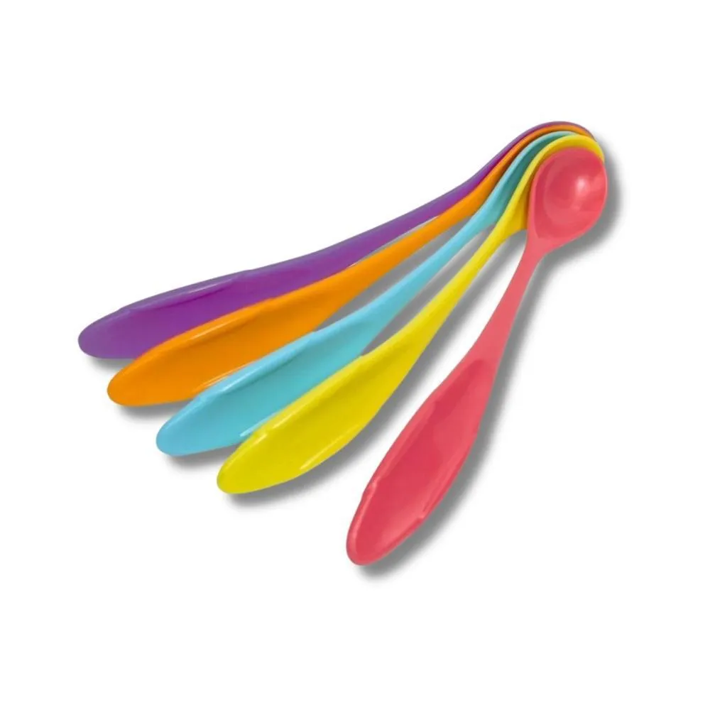KIT 5 COLHERES 6M+ COLORIDAS - BUBA