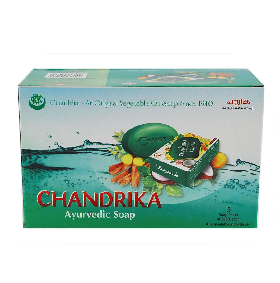 KIT COM 5 SABONETES AYURVéDICOS CHANDRIKA  125 G 5UN