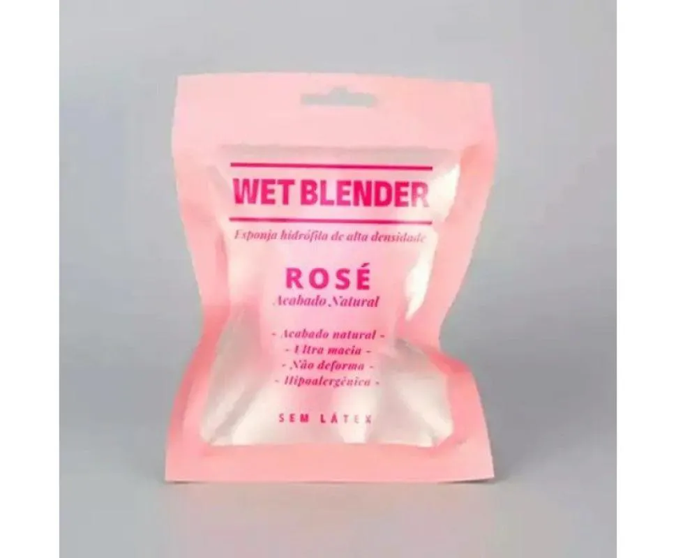 ESPONJA DE MAQUIAGEM ROSé WET BLENDER 1 UNIDADE ACABAMENTO NATURAL