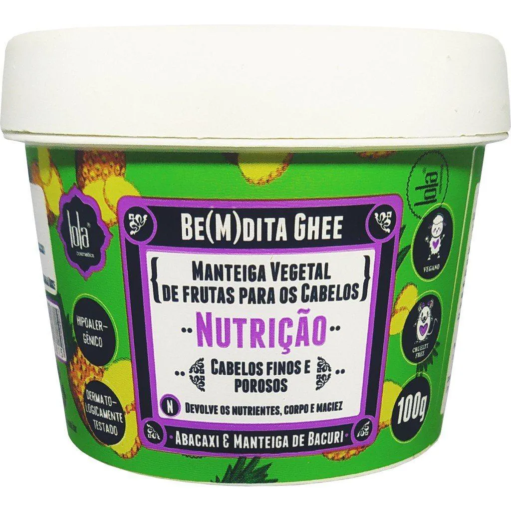 MáSCARA DE NUTRIçãO BE(M)DITA GHEE 100G LOLA COSMETICS