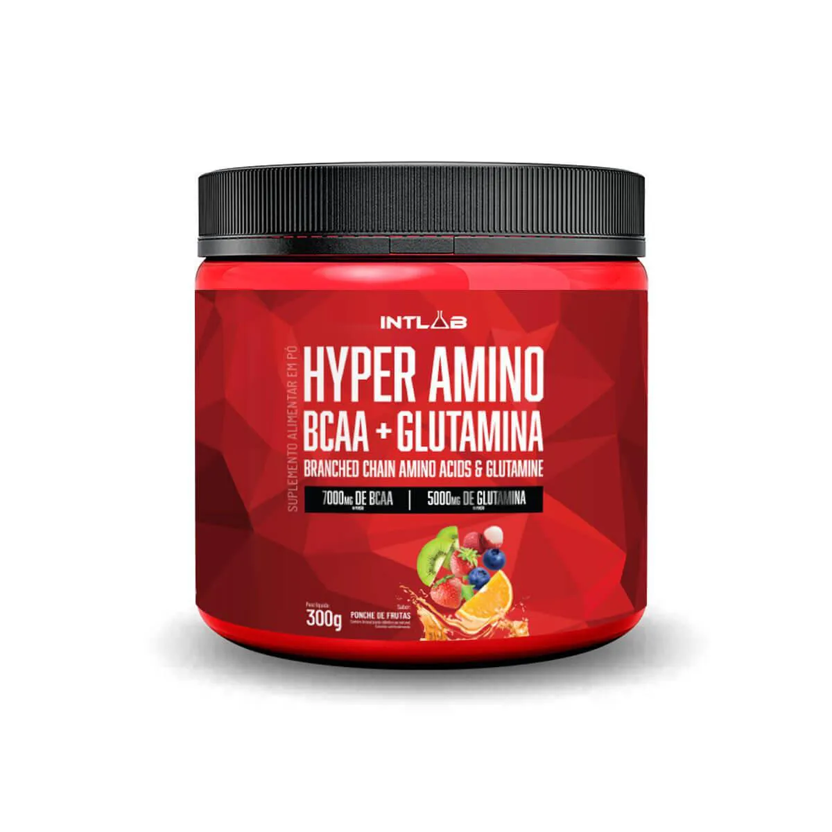 HYPER AMINO BCAA + GLUTAMINA (300G) - PONCHE DE FRUTAS - INTLAB