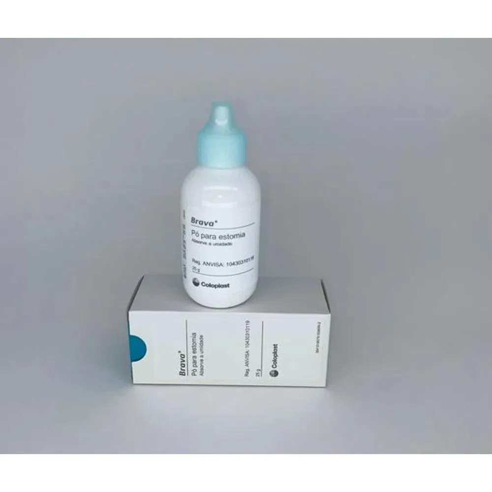 Pó PARA OSTOMIA - BRAVA OSTOMY POWDER - COLOPLAST 1907 2 UNIDADES