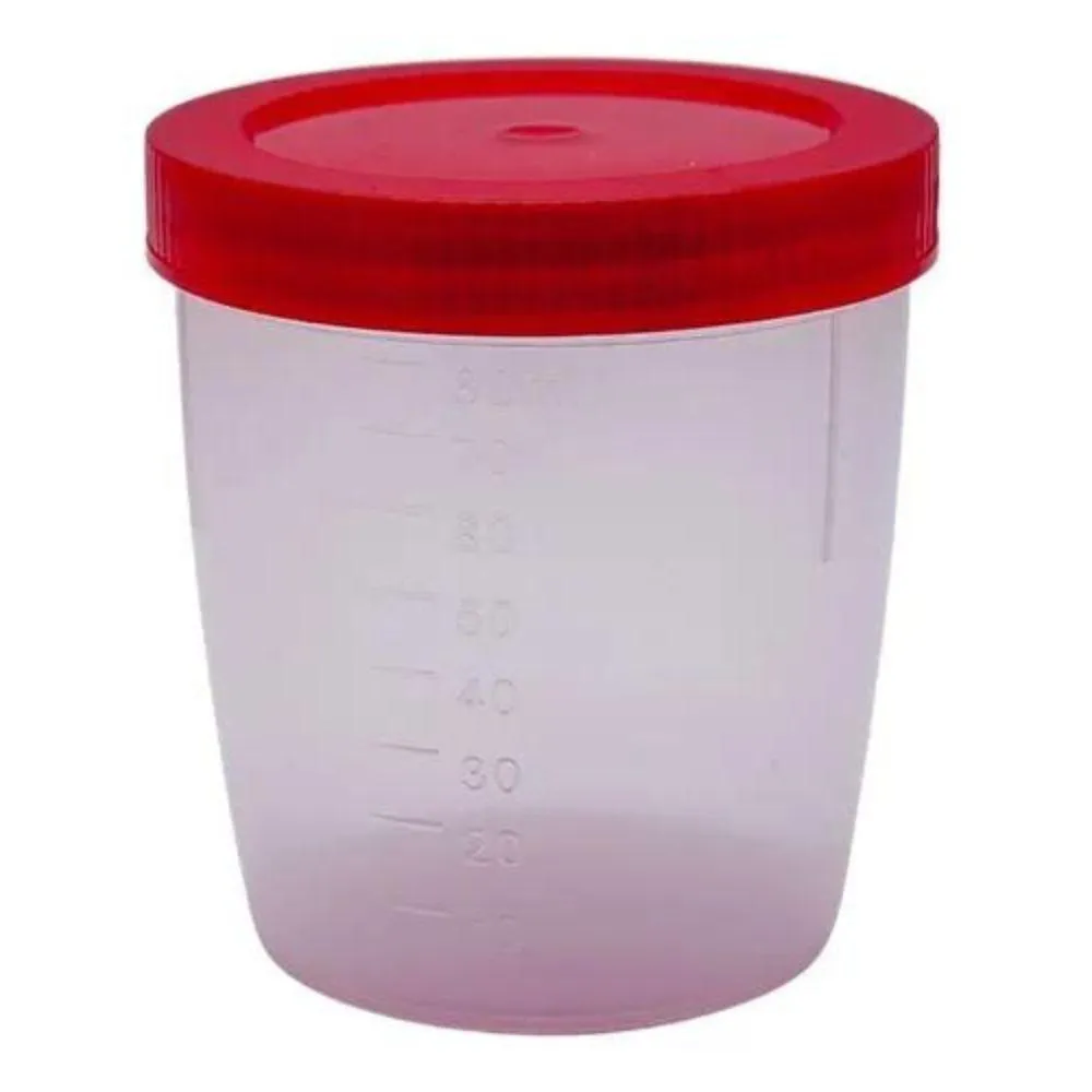 COLETOR UNIVERSAL ESTERIL S/P 80ML PACOTES C/ 100 UNIDADES