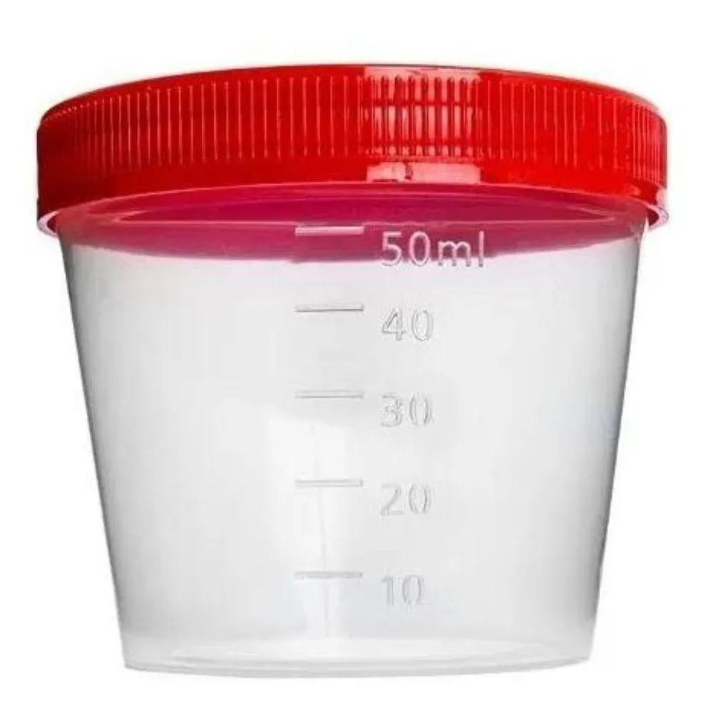 COLETOR UNIVERSAL ESTERIL S/P 50ML PACOTES C/ 100 UNIDADES