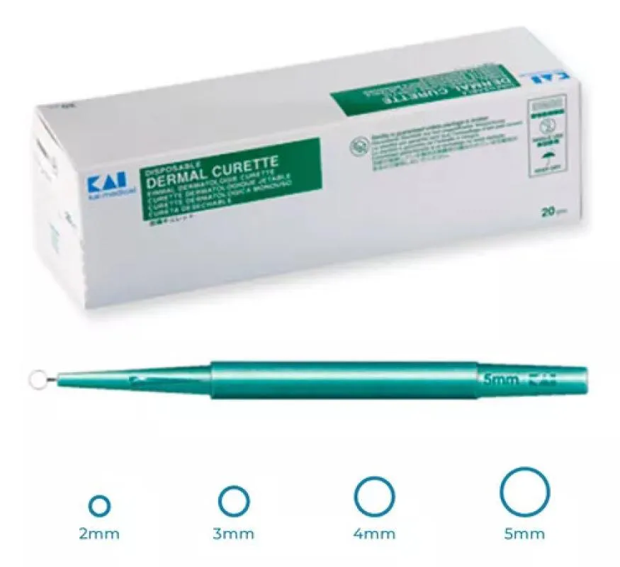 CURETA DERMATOLGICA DESCARTVEL - LIMPEZA FACIAL TIRA ACNE CRAVOS E ESPINHAS 3MM