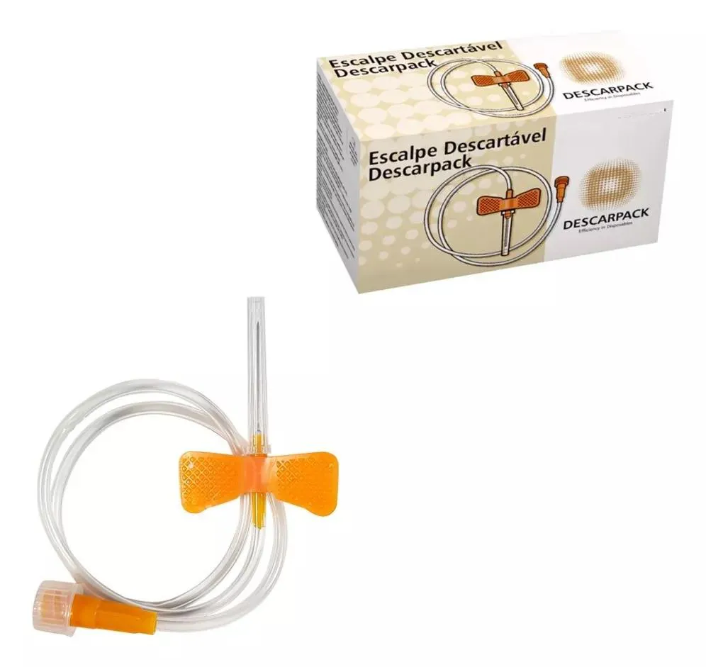 SCALP DISPOSITIVO INFUSãO INTRAVENOSA CAIXA C/100 DESCARPACK 25G