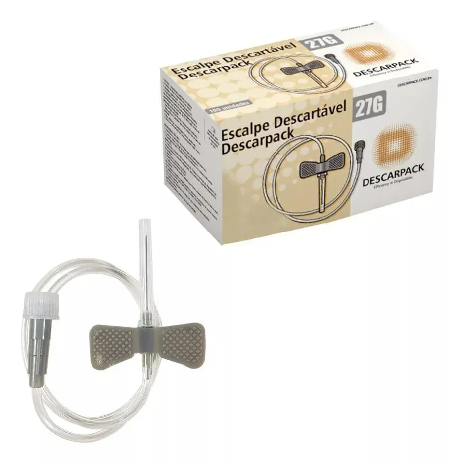 SCALP DISPOSITIVO INFUSãO INTRAVENOSA CAIXA C/100 DESCARPACK 27G