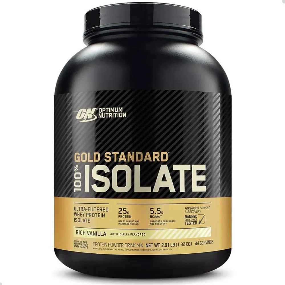 100% Whey Gold Standard Isolate Optimum Nutrition Baunilha 2,27kg