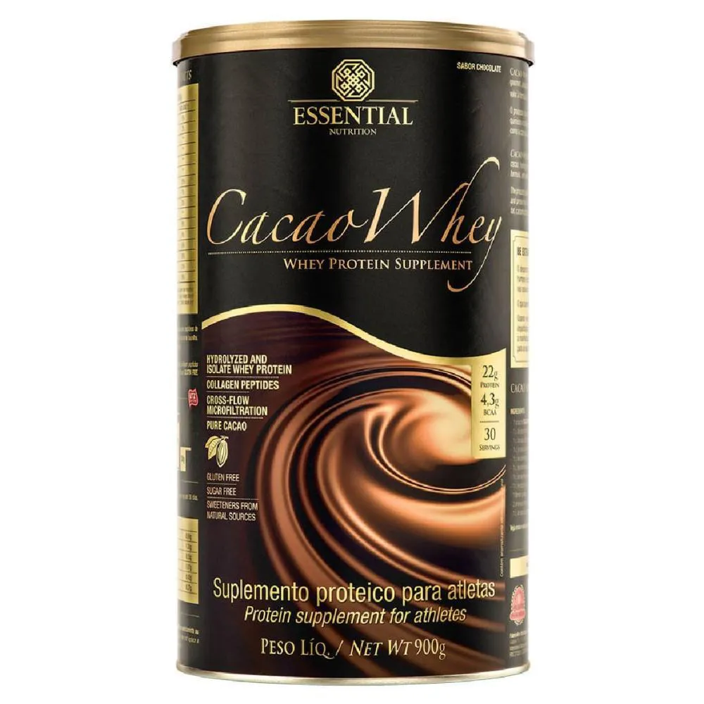 Kit Whey Protein Essential Nutrition Cacao Whey 900g 2 unidades