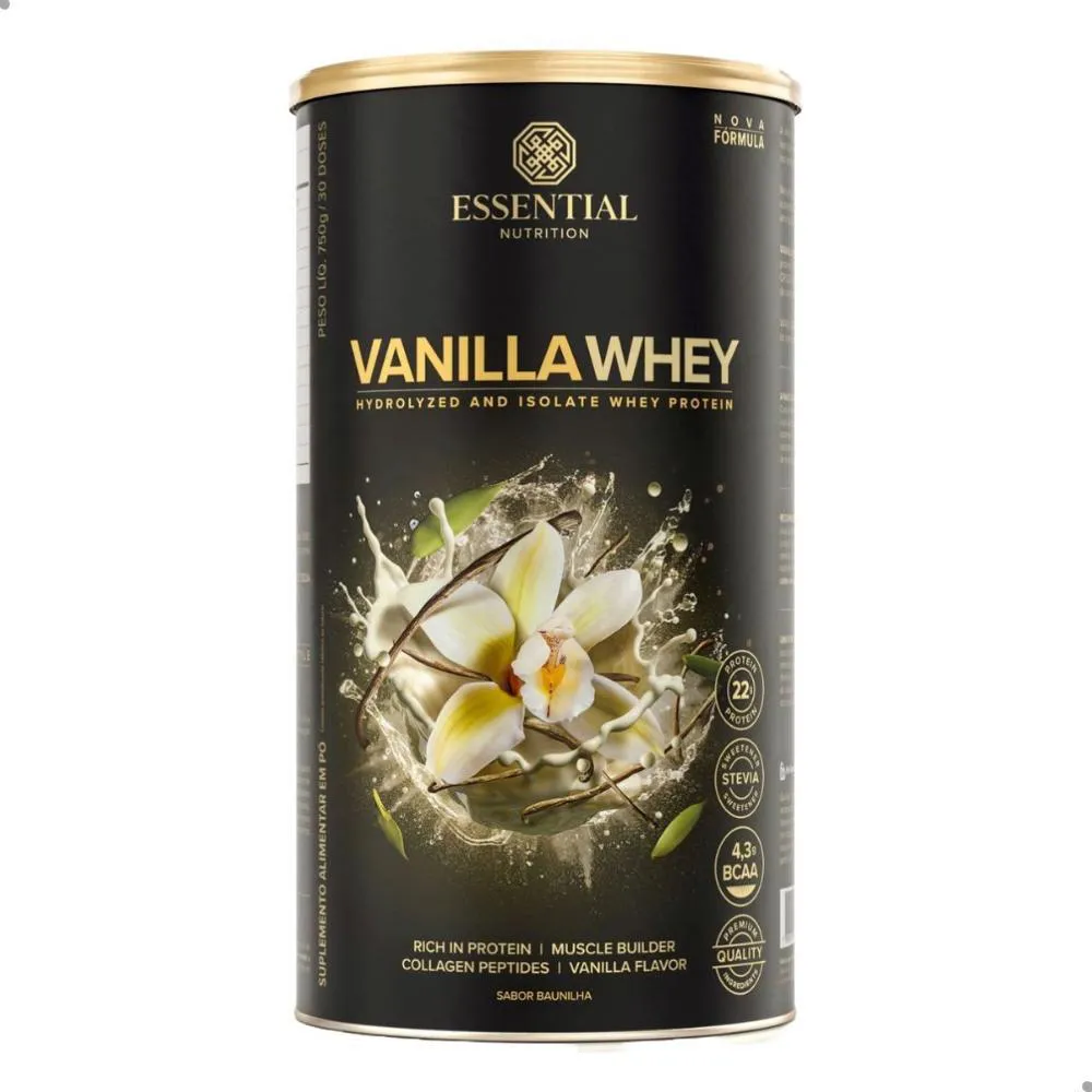 VANILLA WHEY PROTEIN 750G ESSENTIAL NUTRITION Baunilha