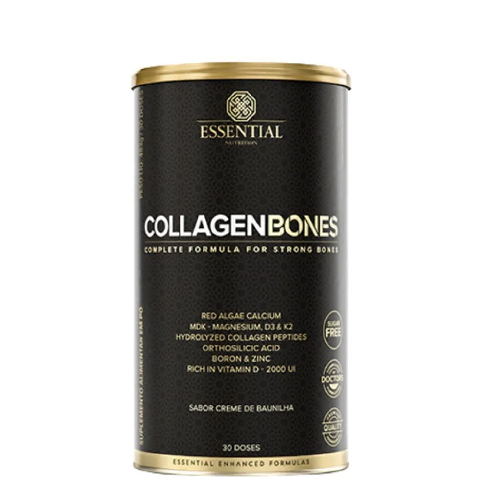 Collagen Bones 483G Nutrição Dos Ossos Essential Nutrition Baunilha