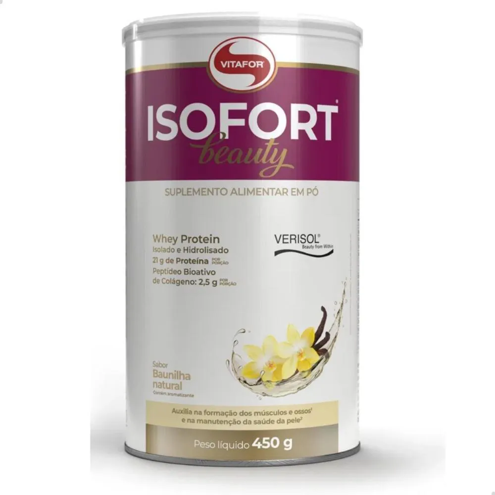 Whey Protein Vitafor Isofort Beauty Baunilha 450g