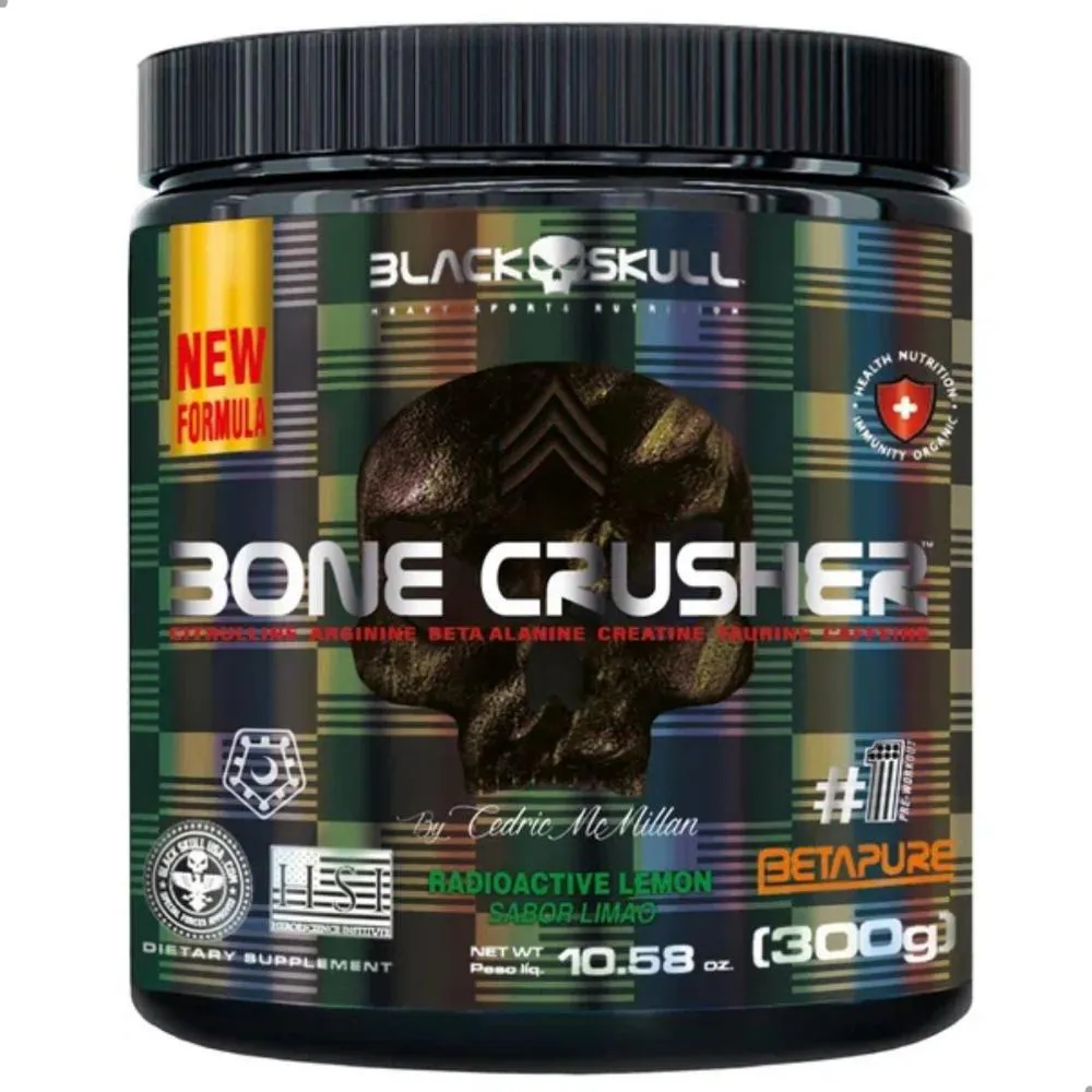 Pré-treino Black Skull Bone Crusher Limão 300g
