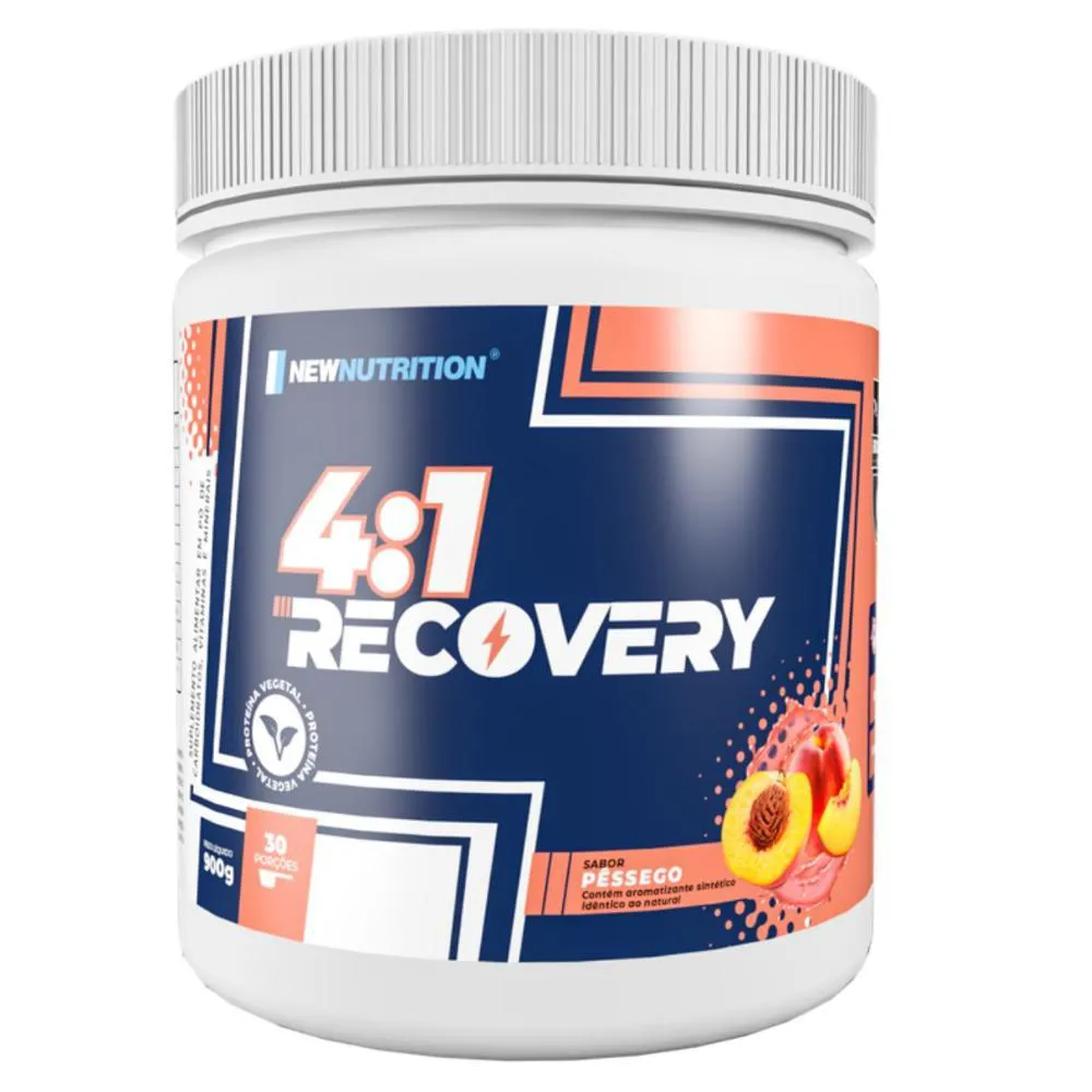Pós-treino Endurance 4:1 Recovery New Nutrition Proteína Vegetal Limão 900g
